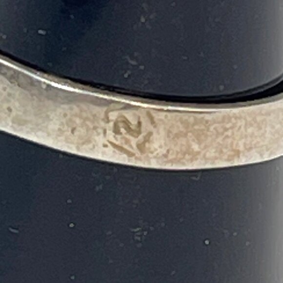 925 Sterling Silver Mexico Abalone Channel Inlay Iridescent Ring Size 6.25 VTG - Picture 14 of 15